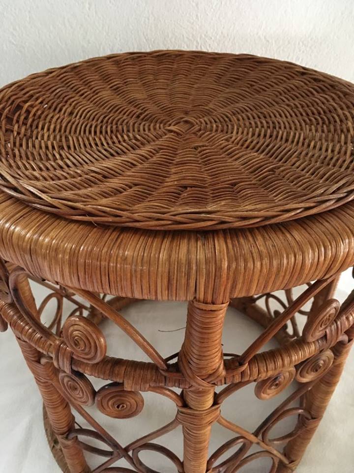 Stool bohemian peacock from the 70s