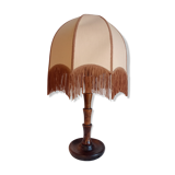 Wooden lamp turned in walnut