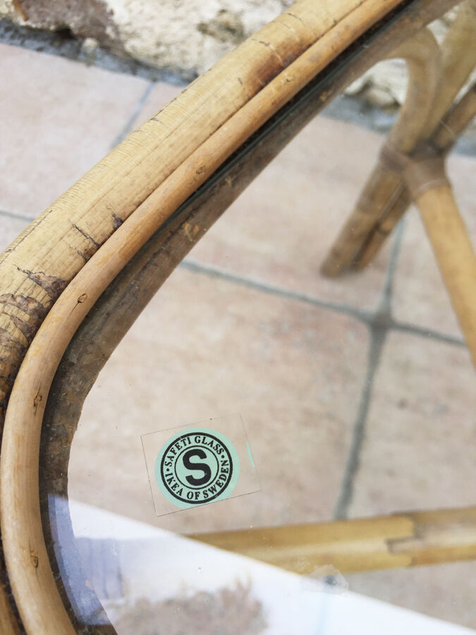 Ikea rattan table, 1960