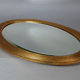 Old beveled oval mirror frame wood stucco gilding gold leaf 52x37 cm SB156