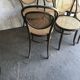 Lot de 6 chaises bistrot marron en hêtre avec assise cannage naturel, Allemagne 1960s