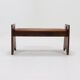 Wabi Sabi Style Stained Wooden Bench 1960s