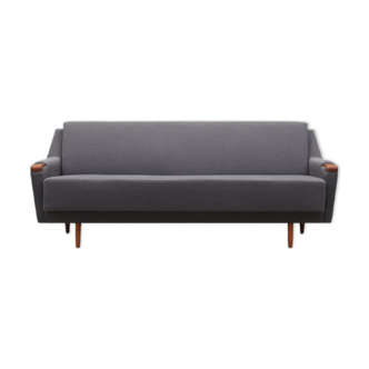 Grey pull-out sofa, Danish design, 1970s, production: Denmark