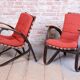 Czech Art Deco Oak Armchairs attributed to Jan Vaněk, 1940s, Set of 2