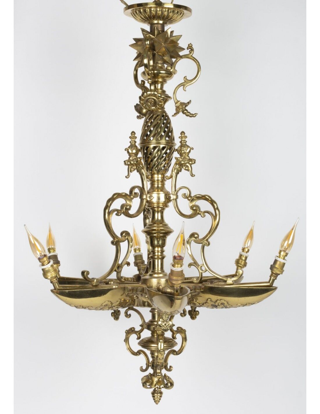 Lustre en bronze doré d'epoque Napoléon III