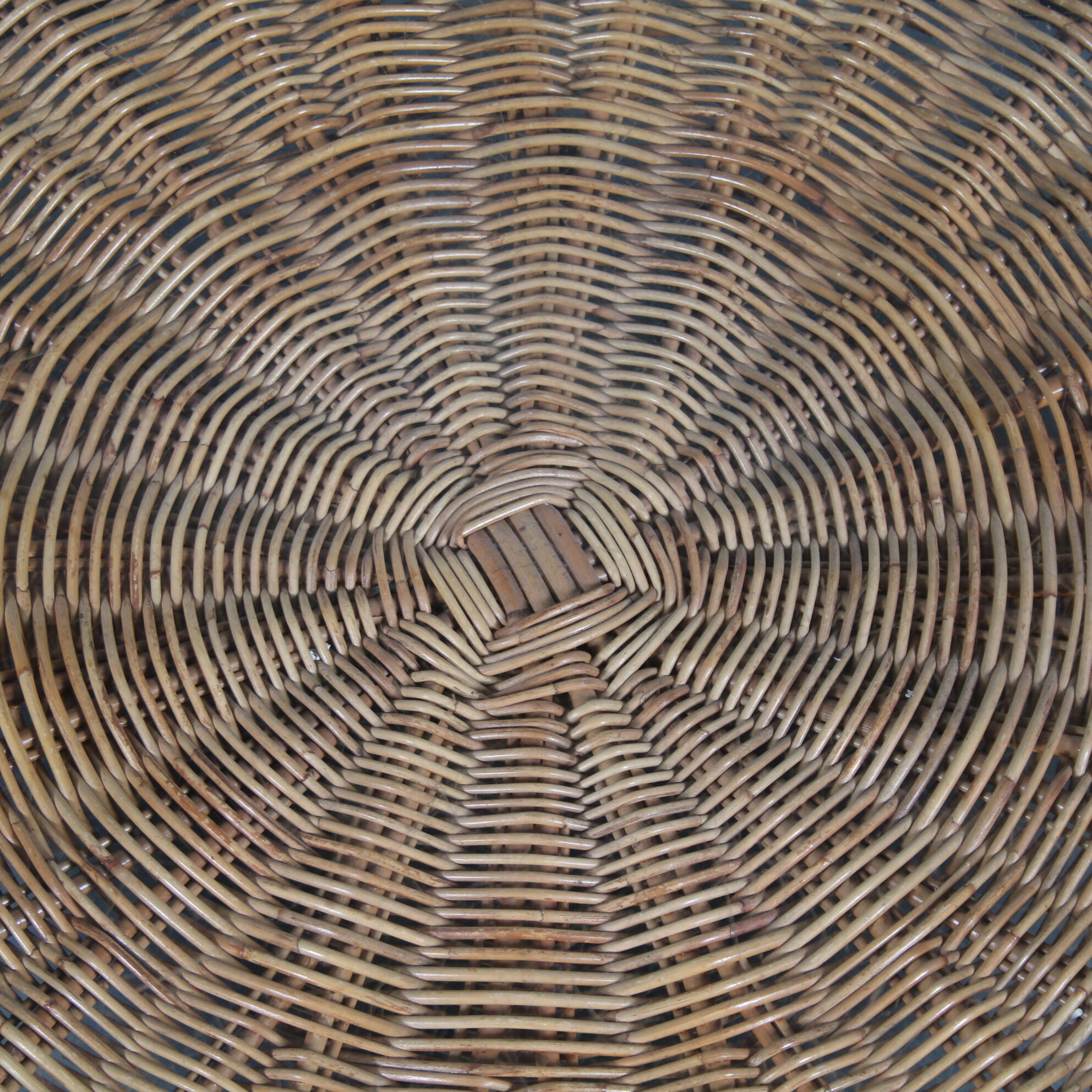 1960s Round coffee table with wicker from the Netherlands