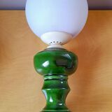 Ceramic and opaline lamp, 1970.