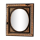 Black and gilded ebonite frame, wood and plaster 19th century