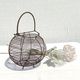 Old Egg Boulle Basket in braided threads