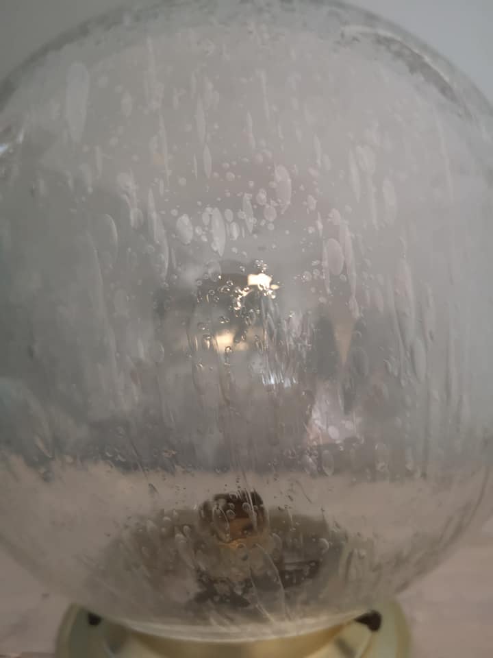 Ceiling lamp wall globe bubble glass Ø 20 cm Vintage 1950