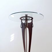 Vincent wegnez sculptural bronze and glass console table - belgium 20th