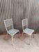 2 vintage bistro chairs in aluminium metal