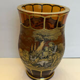 Vase en verre peint