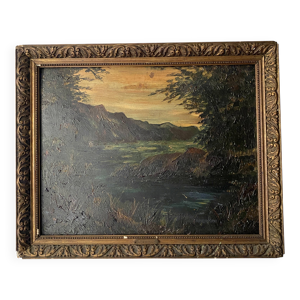 Huile et encadrement - 1900