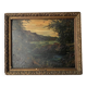 Oil and wood frame, ca 1900