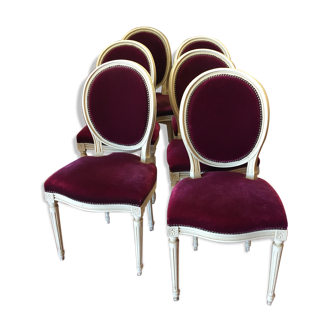 6 chairs Louis XVI style