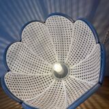 Vintage lampshade suspension in natural material, rattan and cane