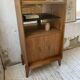 Meuble de rangement secrétaire chêne années 60