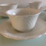 Suite of six cups in white earthenware by Royal Cauldon