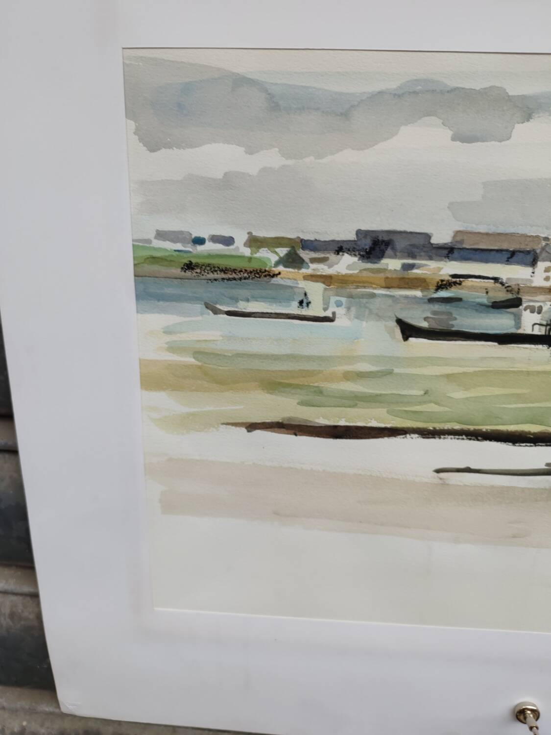 Aquarelle par Michel Roubille, Carnac 1997.