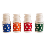 Lot de 4 pots à épices vintage