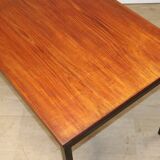 Vintage Danish teak and black lacquered metal table, 1950s