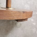 Scandinavian floor lamp 1960, wood and brass