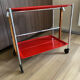Service trolley rolling table Platex Textable red 70s Space Age