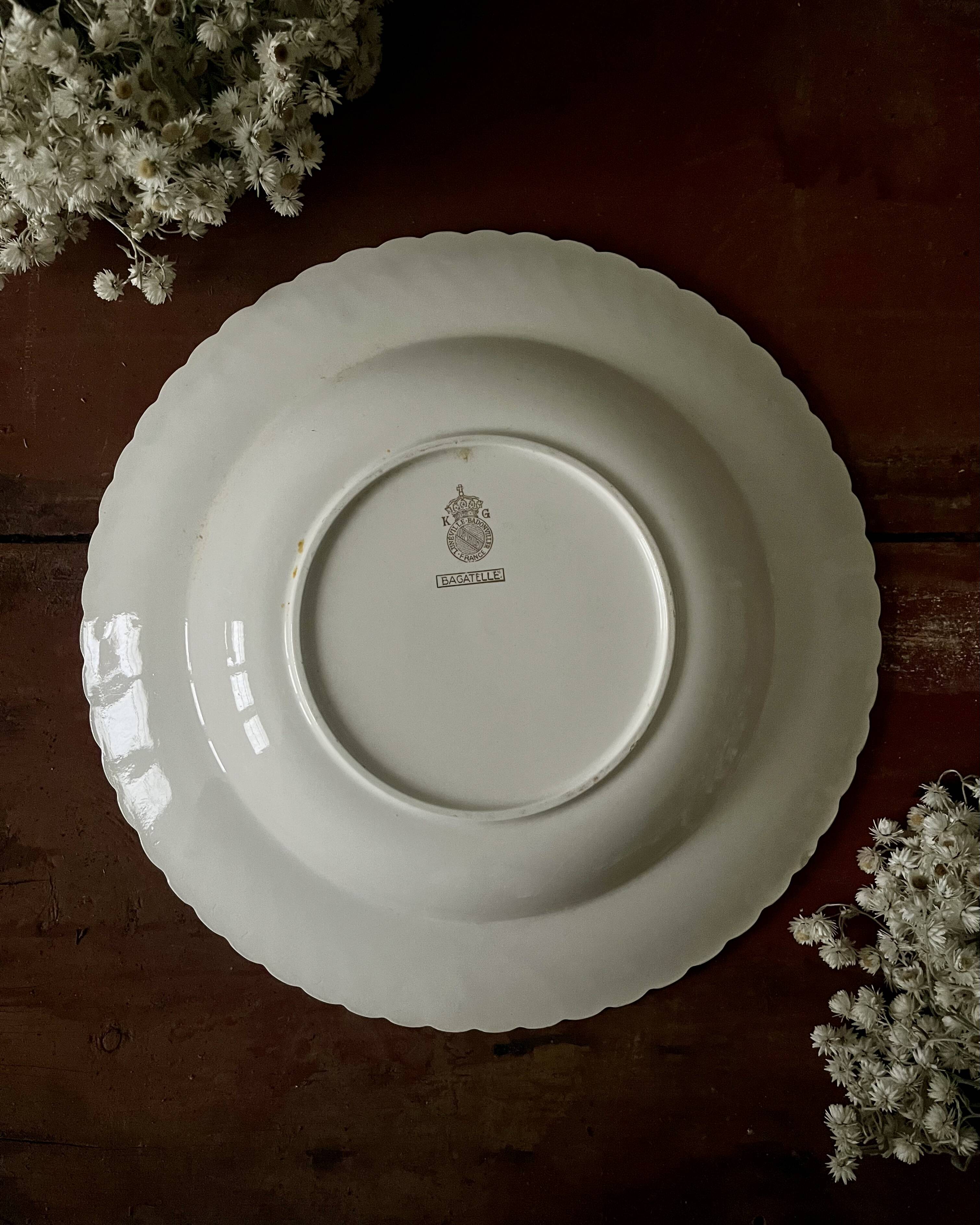 Plat rond creux Badonviller Bagatelle