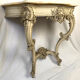 Louis XV style console in gray lacquered wood and marble top, nineteenth