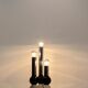 Minimalistic Chrome Targetti Sankey Table light, Italy 1970s