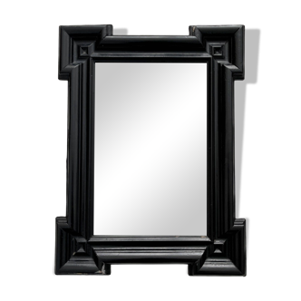 Antique rectangular mirror black frame Napoleon III