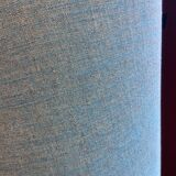 "Balustrade" lamp in terracotta, Ashoka silk shade, pistachio green.