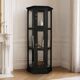 Antique black hexagonal display cabinet – 180 cm