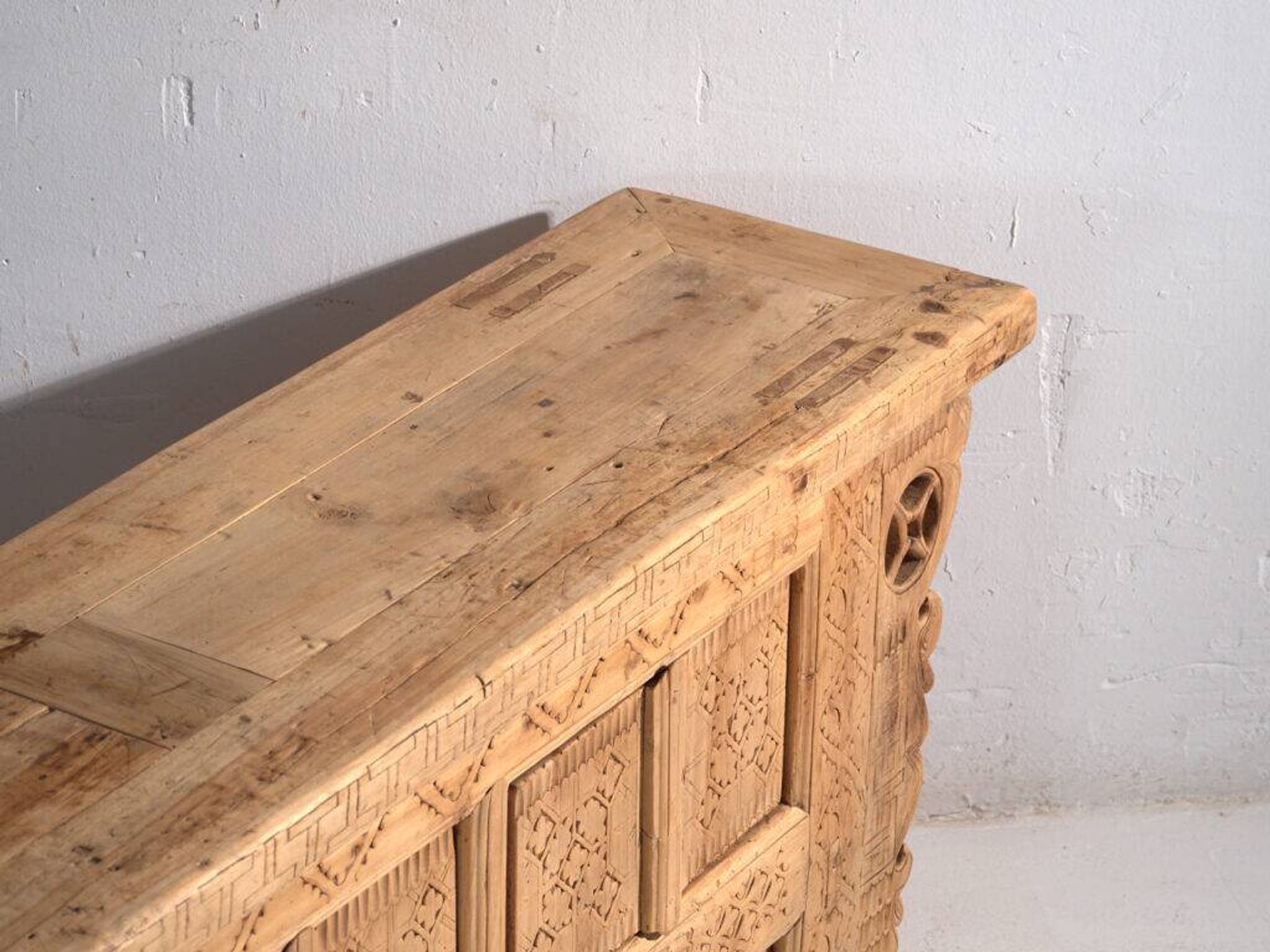 Antique carved buffet in fir wood – China, circa 1930