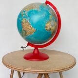 Luminous globe world map