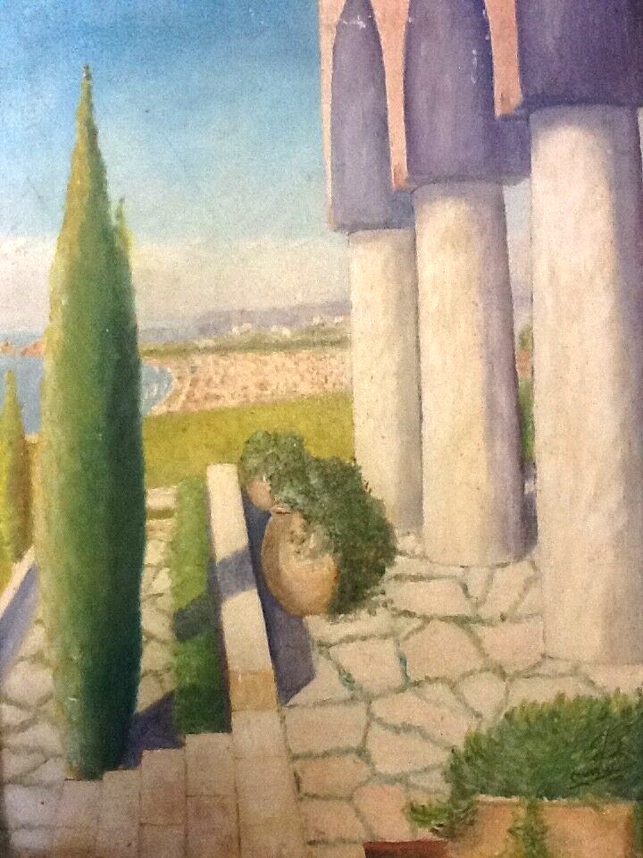 Painting on isorel  1940s