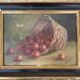 Still life painting with cherries by Leroux