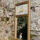Mirror trumeau sailboat oil painting on wood