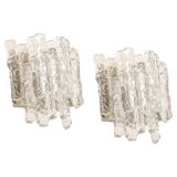 Pair of large Kalmar Murano wall sconces, Austria, 1960s.