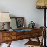 Wooden floor lamp turned 40s