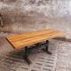Industrial dining table oak on a workbench frame