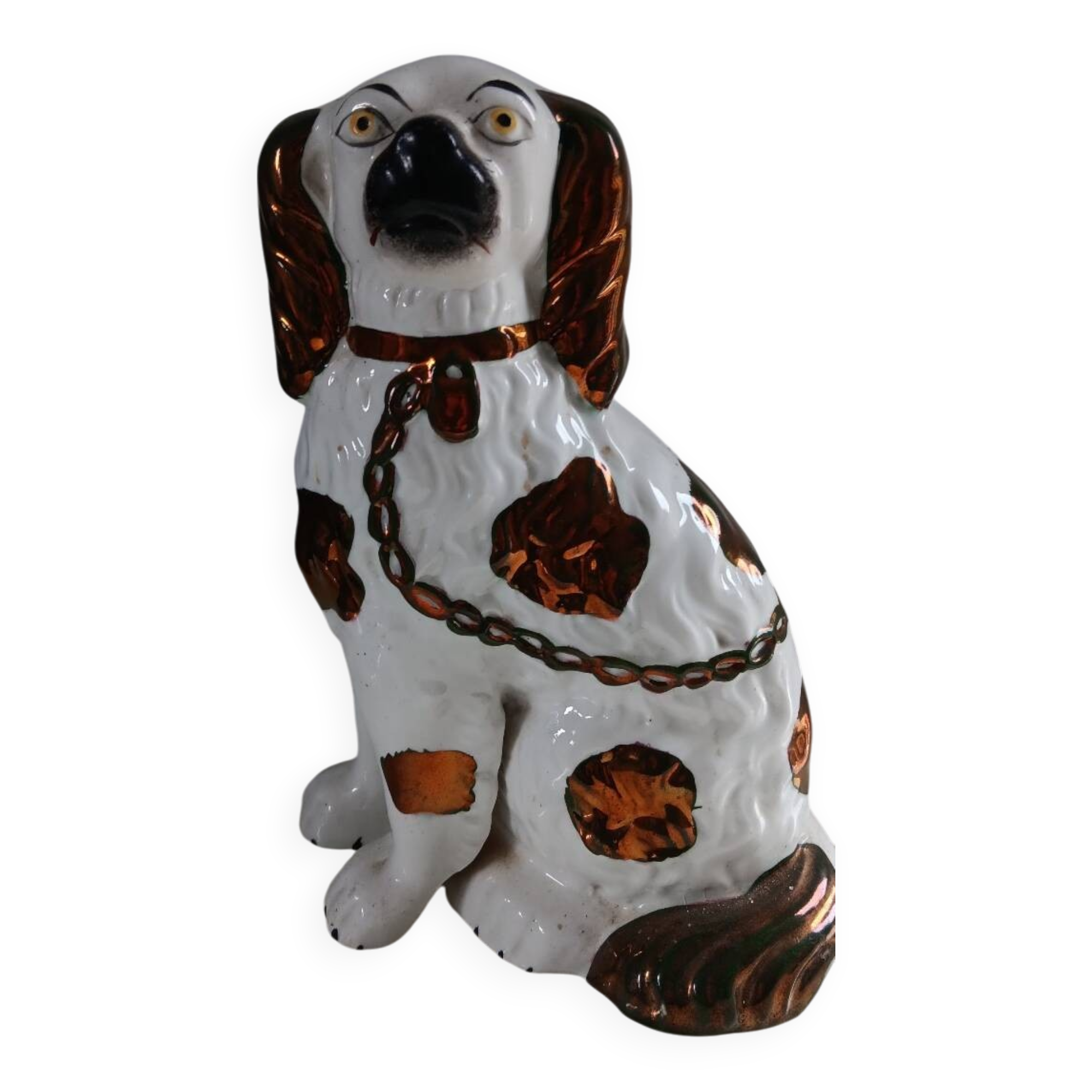 Jersey earthenware Staffordshire dog