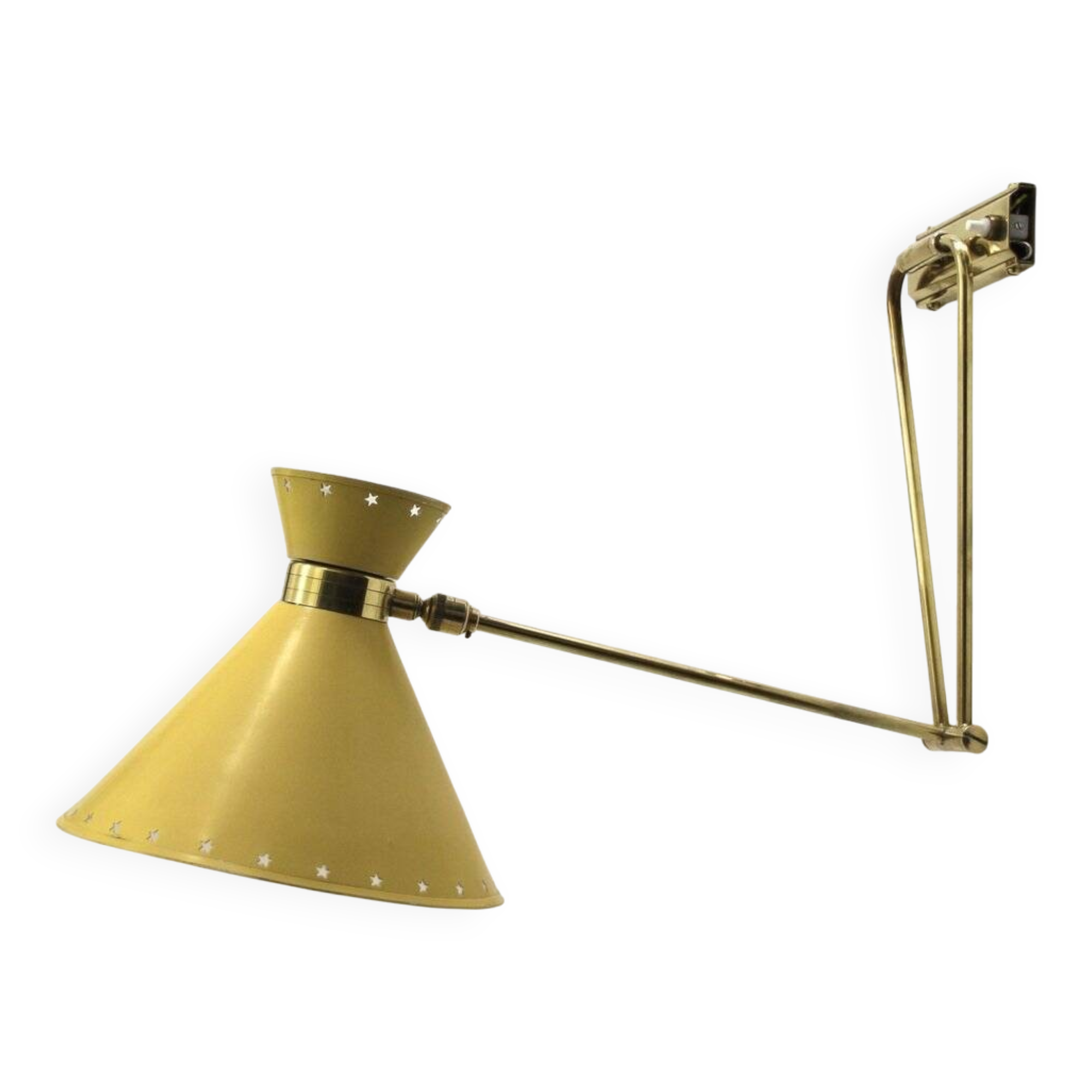 Diabolo wall light, René Mathieu for Maison Lunel, around 1950.