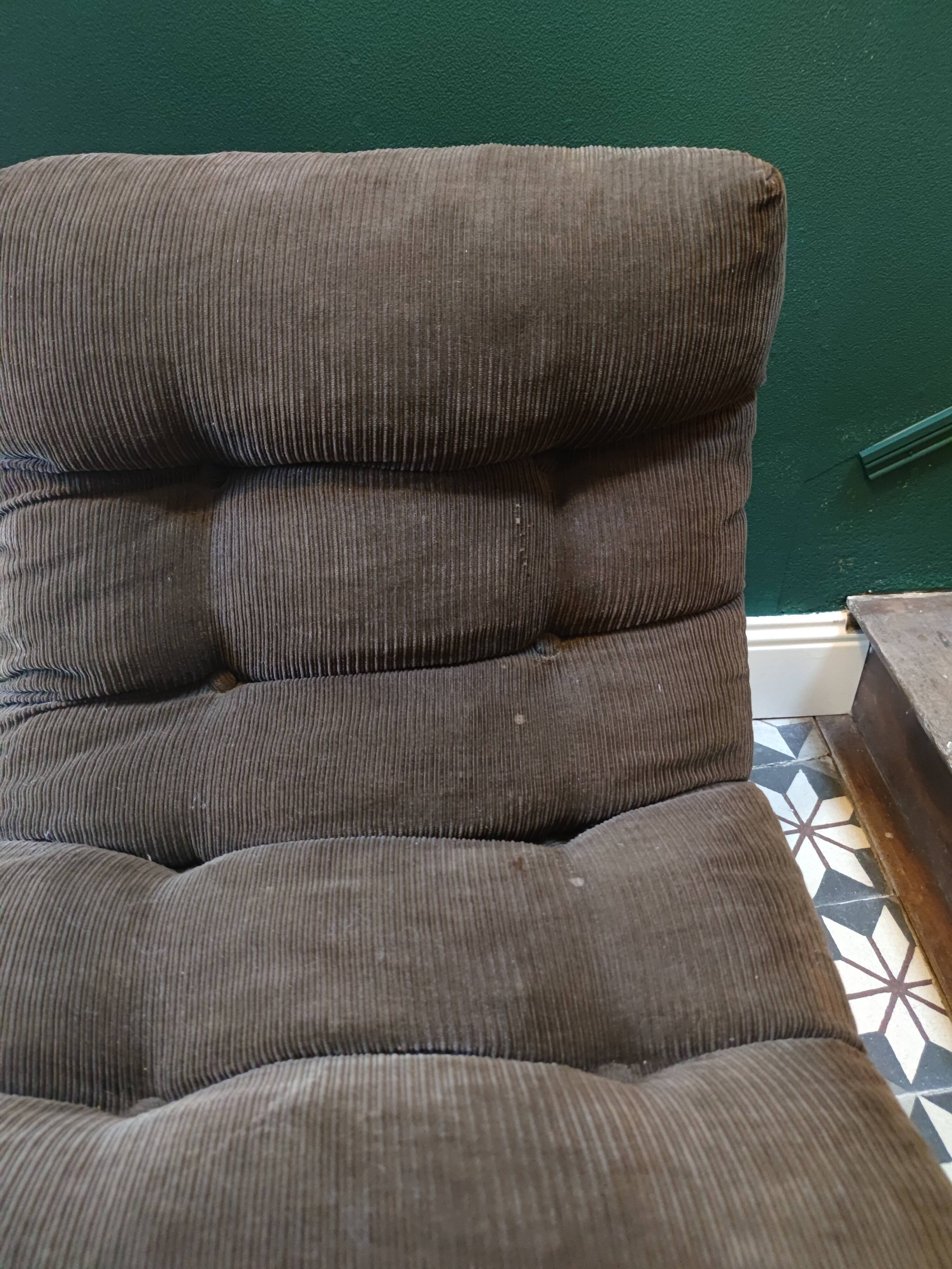 Fauteuils en velours vintage