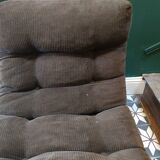 Fauteuils en velours vintage