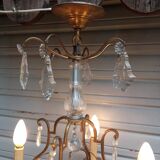 Chandelier cage 4 lights with crystal