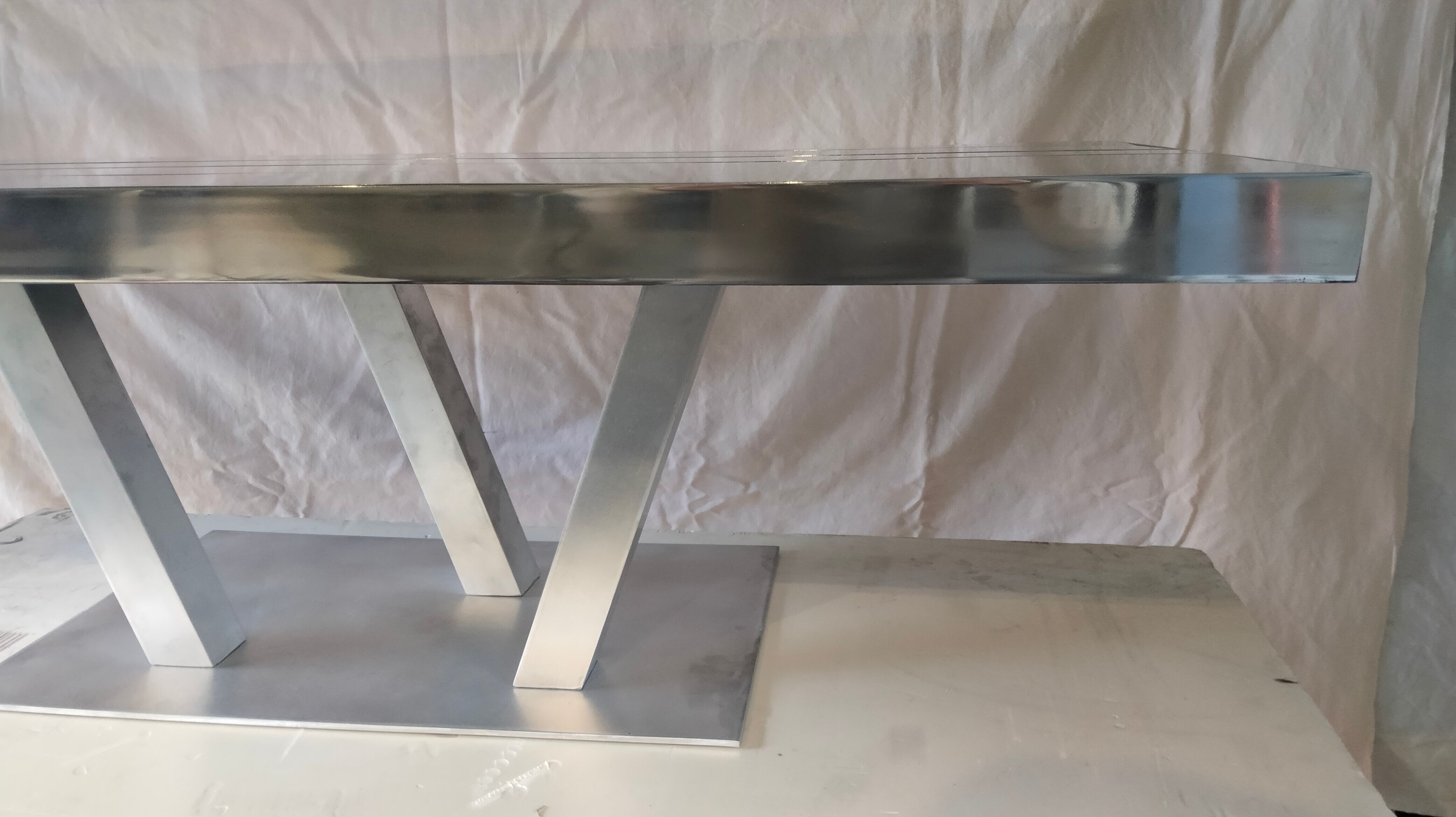 Aluminum coffee table