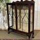 1930s English display cabinet in mahogany