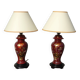 pair of bedside lamps in Limoges porcelain